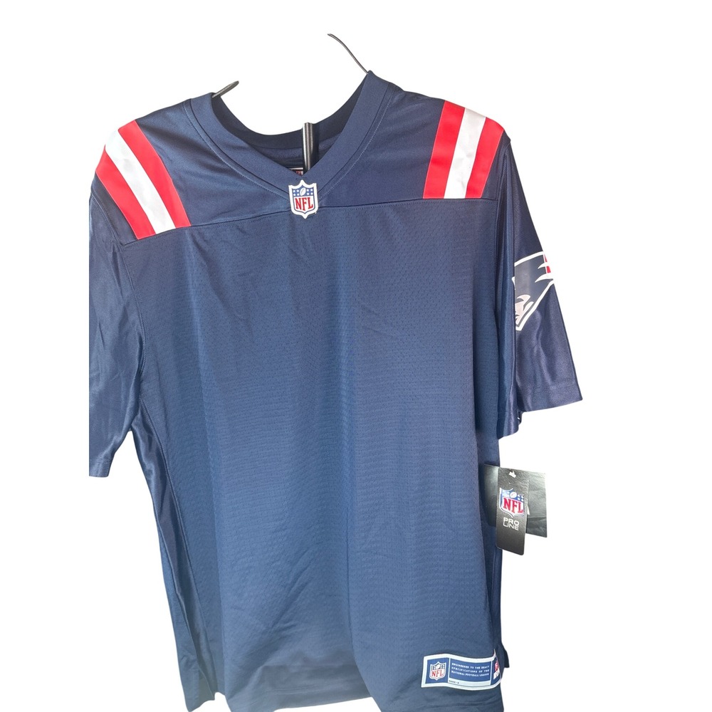 NFL Pro Line New England Patriots Jersey Mens Navy Blue Football Fan Gear NWT l